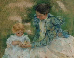 Madre jugando con el niño, c.1897